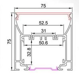 導かれた棒状螢光灯による照明、承認されるRohs FCCのための高性能のL字型アルミニウム プロフィール
