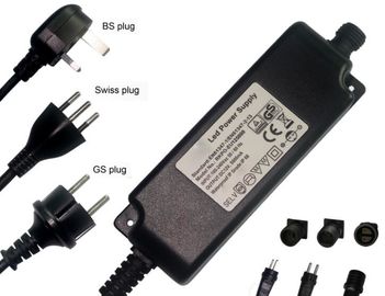 電子コック、セリウムULとのAC 100-240Vacのための24Vdc 3a 72Watt IP68の防水導かれた変圧器は、示した