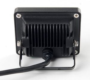 IP65 10w 700lmの競技場の緩和されたガラス、黒いアルミニウム ボディが付いている防水導かれた洪水ライト