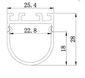 セリウムRohsが付いているLEDのアルミニウム チャネルを取付けるMutiのための半円の形のアルミニウム プロフィール