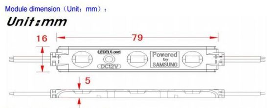 1.2w 12v 120LM 3 leds 5630サムスンは防水セリウム5年のの経路識別文字のためのモジュールを、保証ULのROHS導いた