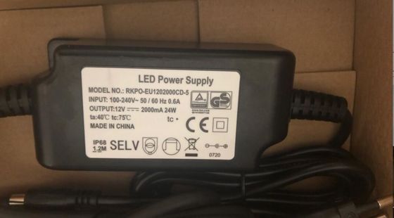 12v 2a 3aの電気コックの水ポンプのための防水変圧器のクラス2の電源24Watt IP68の電源
